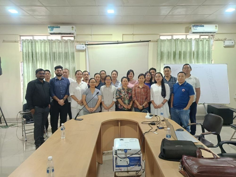 Officials pose for a photo during the training held at the Training Centre of the Commissionerate of State Taxes at Taxes Colony, Lengrijan, Dimapur on September 17.